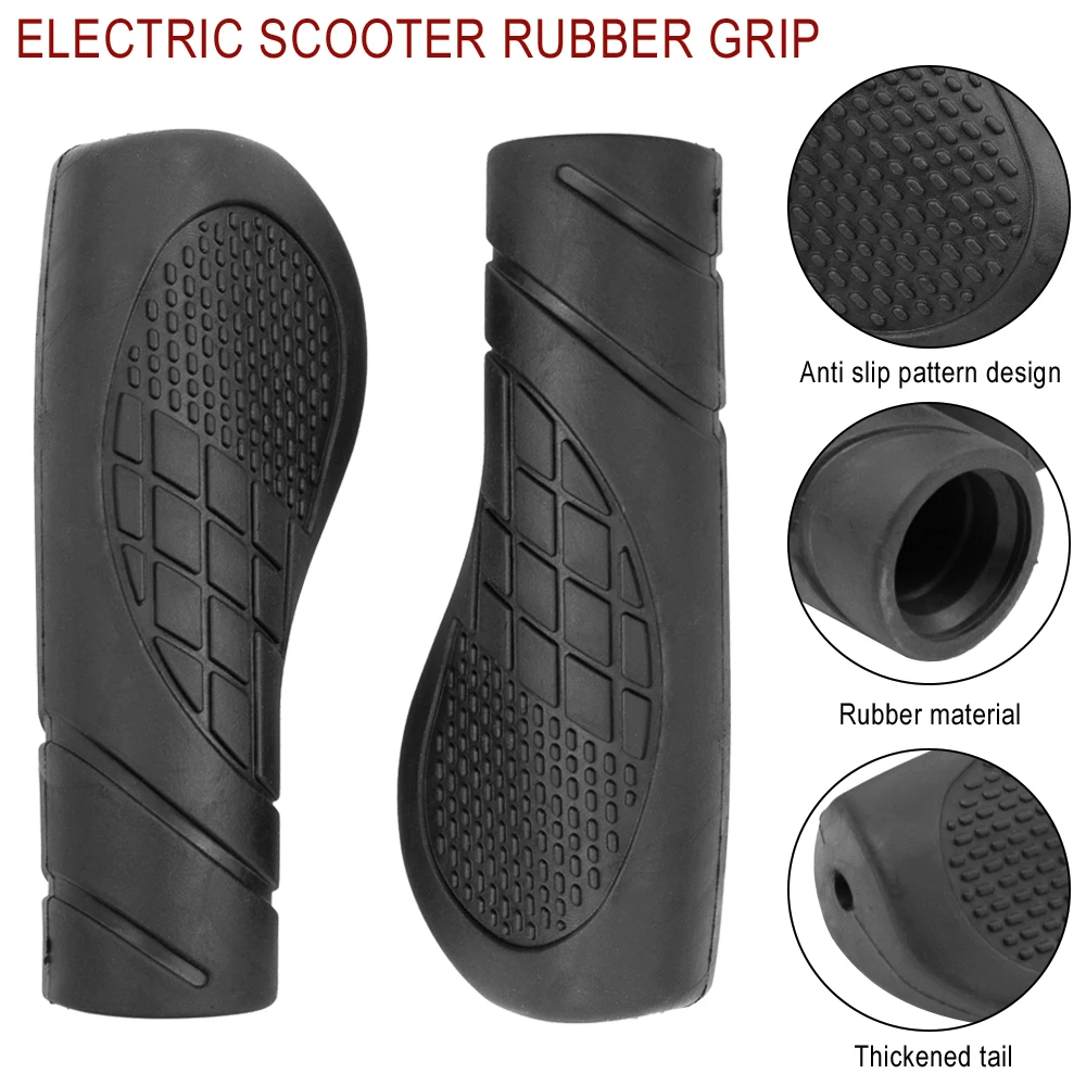 1Pair Waterproof Rubber Handlebar Cover for Kugoo M4 Electric Scooter Anti-slip Handle Grips Replacement Riding Accessories