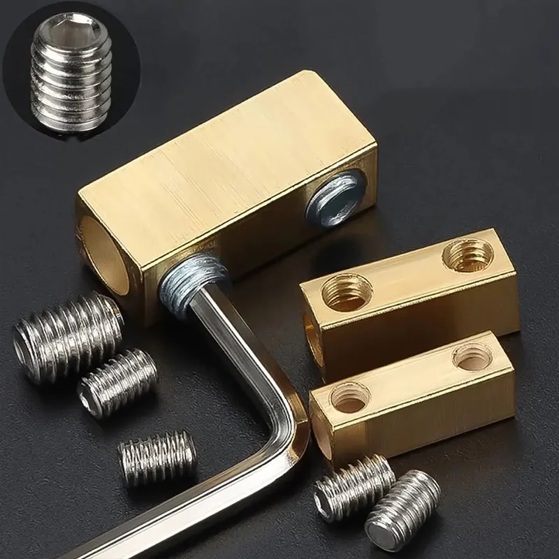 Brass Terminal Block with Heat Shrink Tubing 10/20/60/80A 1 In 1 Out High Power Splitter Quick Wire Connector