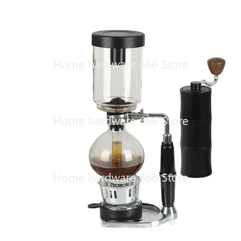 Household Coffee Pot, Manual Coffee Making Equipment Set, Gift Box, Glass Upper and Lower Pot Accessories