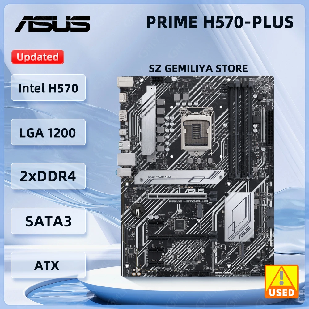 

ASUS PRIME H570-PLUS Motherboard Intel H570 Motherboard LGA 1200 DDR4 2×M.2 PCI-E 4.0 support Core i5-10400 11500 10900 1190
