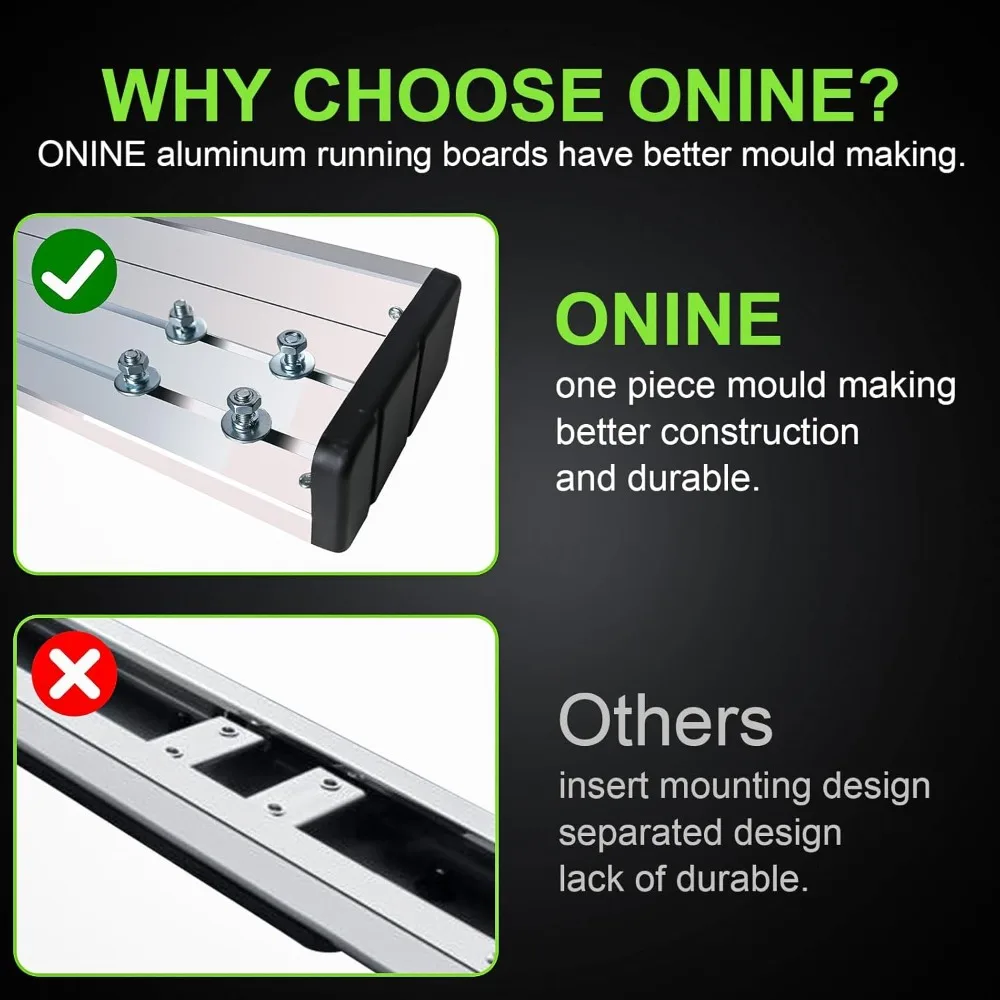 لوحات تشغيل كروم مقاس 6 بوصات تناسب مخصص 2022-2025 Toyota Tundra Crew Max Cab Crew Cab Side Step Nerf bar، مصقولة من الألومنيوم