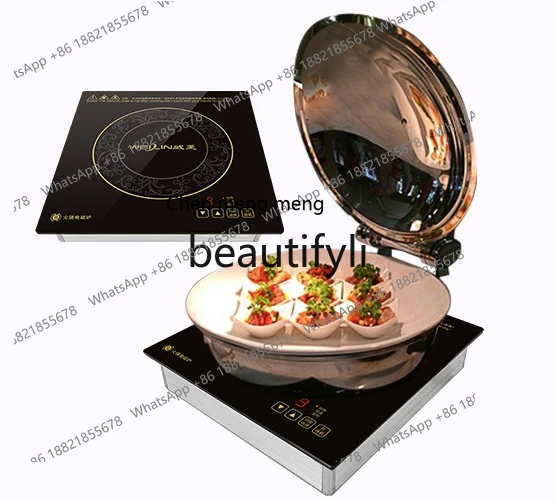 

Новое поступление, индукционная плита с горячей кастрюлей, столешница, встроенная квадратная сенсорная плита двойного назначения, коммерческое управление