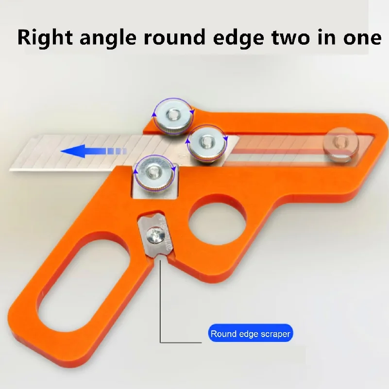 Woodworking edge strip trimming knife artifact edge Chamfering Fillet Scraper Board deburring Rounded Arc Manual Planer tool