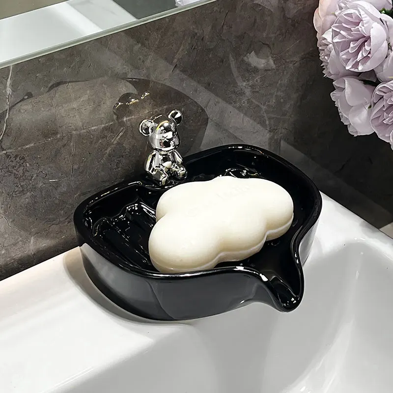 Cute soap case ceramic soap holder creative soap case bathroom home bathroom soap decoration