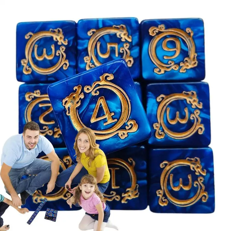 

Многогранные игральные кости, шестигранные игральные кости, 10x, креативные игрушки с узором дракона, ролевые игры для декора стола, автомобиля, детей, взрослых, мужчин, женщин