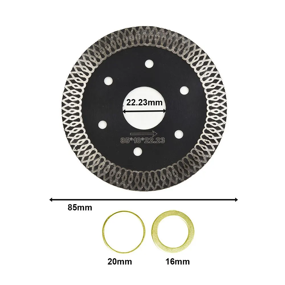 

1Pc Diamond Saw Blade 85mm 3.4in 22.23mm Ultra-thin Cutting Disc Ceramic Cutting Without Cracking Oscillating Tools Accessory