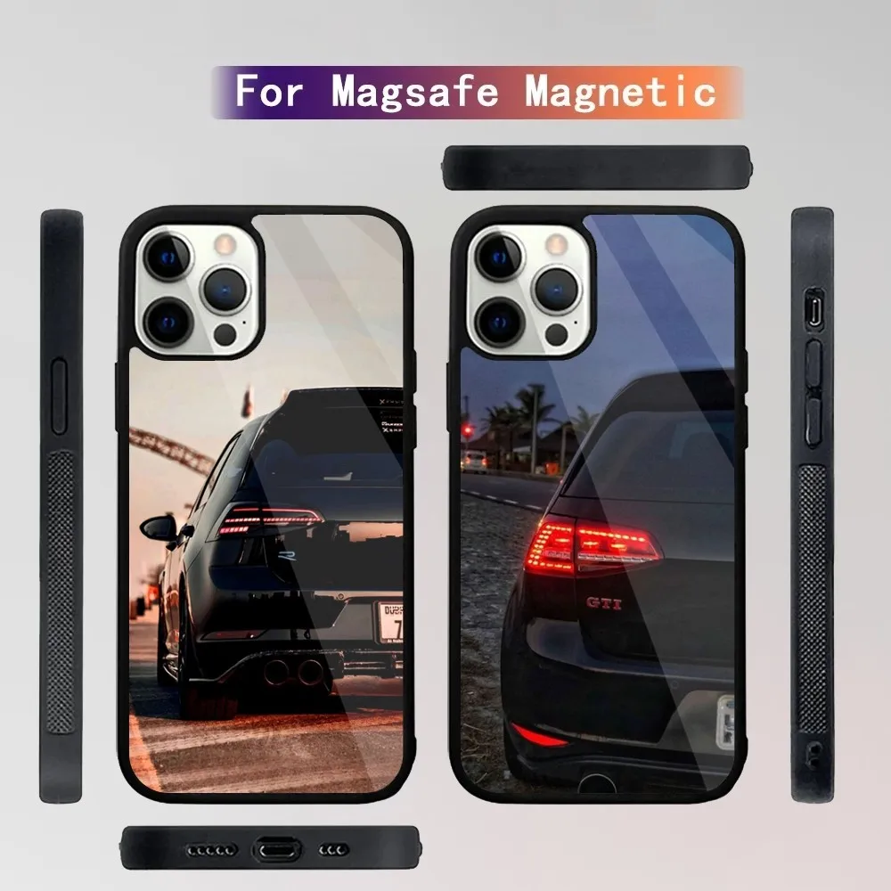 Car G-Golf G-GTI  Phone Case For iPhone 16,15,14,13,12,11,Plus,Pro,Max Mini Magsafe Magnetic Wireless Charging