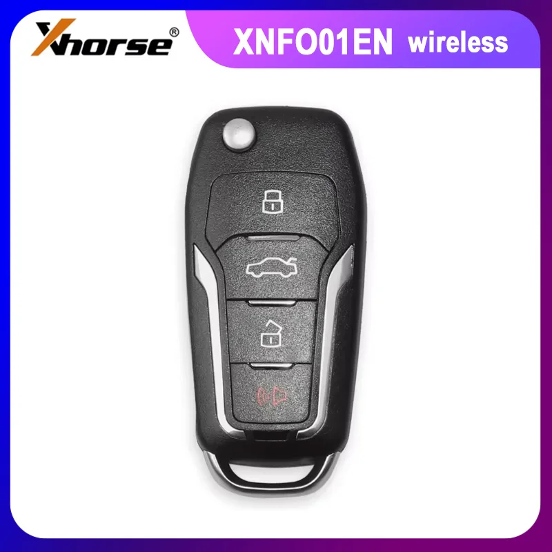 

1/2/5 Pieces Xhorse XNFO01EN Universal Remote Key 4 Buttons Wireless For Ford English Version Working with Mini Key Tool/Max Pro