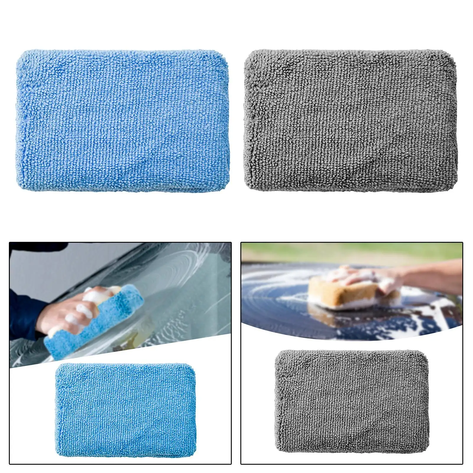 

Подушечки для аппликатора воска из микрофибры, моющаяся для автомобиля, полировальная губка для мытья автомобиля