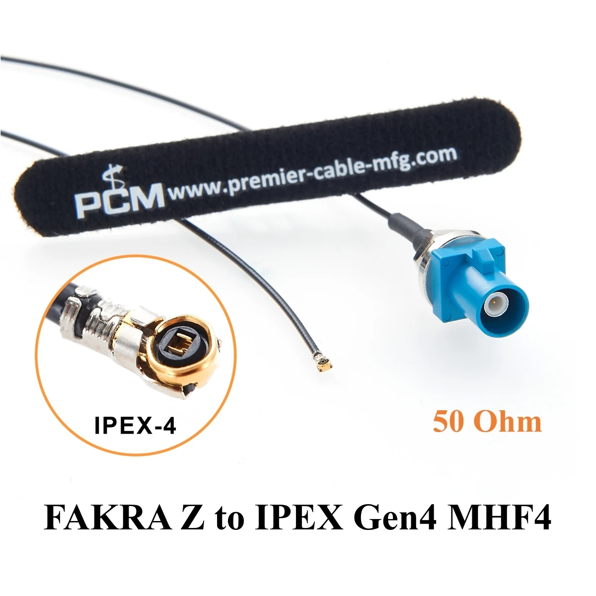 Fakra Z Code Male to IPEX Gen4 MHF4 RG113 RF Coaxial Cable Panel Mount 50 Ohm Low Loss Automotive Antenna Cable for GPS, ADAS