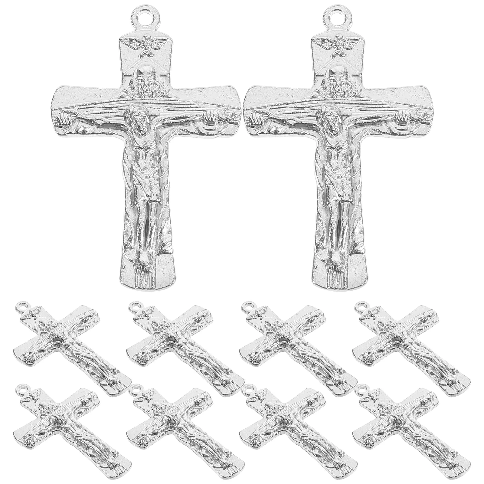 

Cross Jewelry Pendant Necklace Crafts Pendants Silver Alloy Charms DIY Unique Fashion Reliable Safe Material Cross Shape Small
