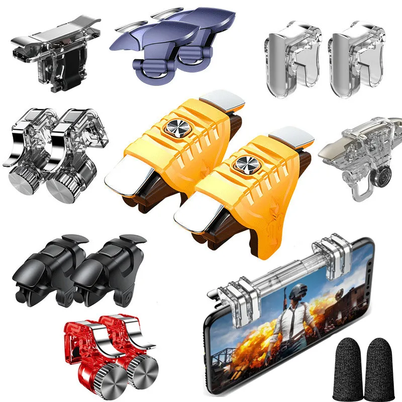 K9 Mobile Game Trigger per PUBG Phone Gaming 6 Finger Trigger Sensitive Shoot Phone Game Trigger L1 R1 Aim Keys Controller di gioco