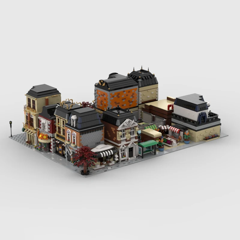 25533 шт. модульный сосед MOC 15-MOC комбинированное общественное образование здание DIY блоки игрушки на день рождения подарок