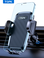 TOPK Car Phone Holder Gravity Auto Restorable in Car Air Vent Silicone Stand For iPhone 14 Xiaomi Samsung Car Mobile Support