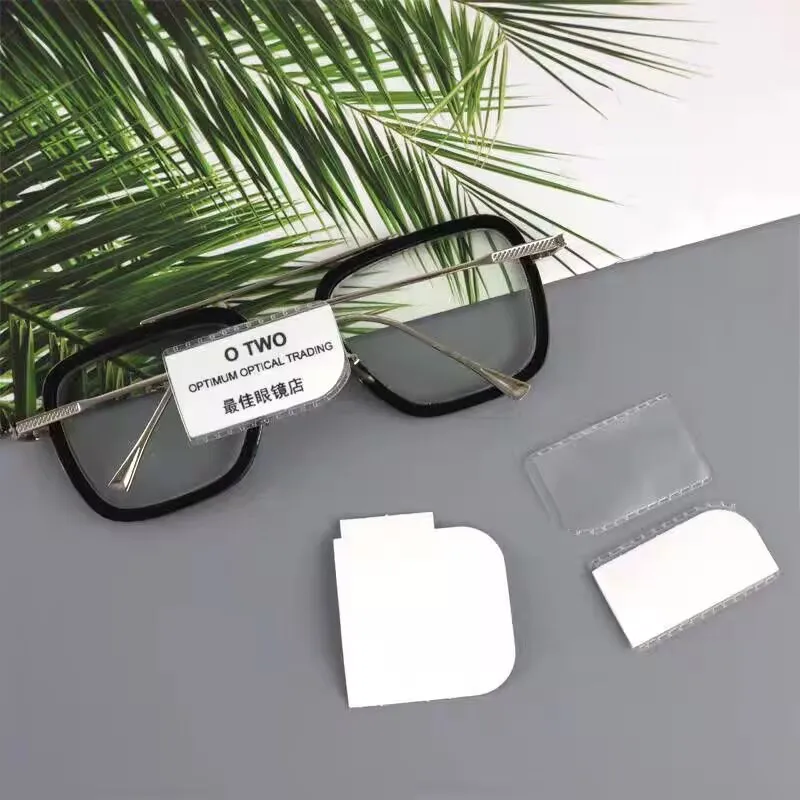500pcs Glasses Display Label PVC Frosted Price Tag Optical Frame Jewelry Eyewear Eye Glasses Hanging Tag Holder