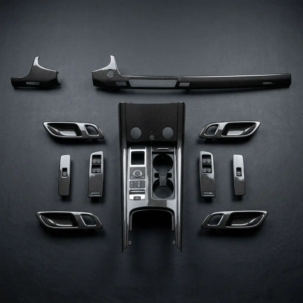 【CHIMU HOME】 Real for Dry Carbon Fiber Interior Trims Replacement Kit for Cullinan Series Aesthetic Styling Panel Set