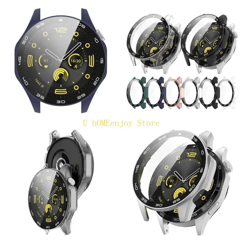 B0KF Smartwatch Anti-dirt Cover Case Waterproof Protector Housing Washable Bumper Shells for Watch GT4 46mm