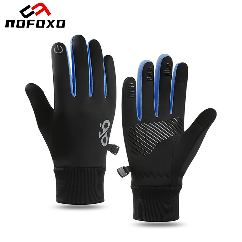 

NOFOXO детские зимние теплые перчатки для пальцев, теплые противоскользящие ветрозащитные водонепроницаемые утолщенные перчатки с сенсорным экраном для мальчиков и девочек