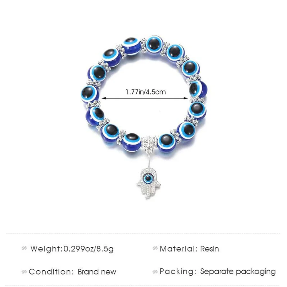 Fashion Punk Evil Eyes Bracelets for Wonmen Men Dainty Retro Bead Woven Chain Jewerly 2024 Trendy Gothic Decor Couples Gifts image 6