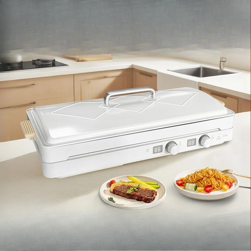 

Double-head induction cooker, large baking pan, cooking pan, multi-functional pan, electric barbecue pan