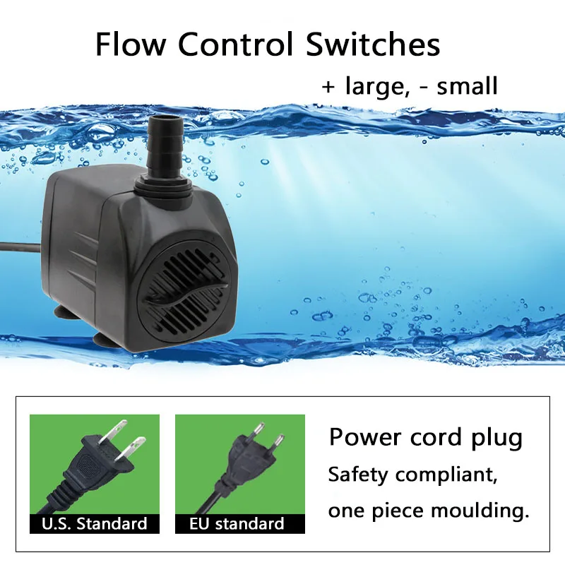 25W Ultra Quiet Water Pump 110V 220V Submersible Aquarium filter pump multi-function fountain circulation fish tank water pumps