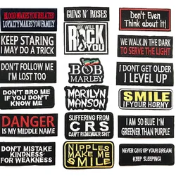 individual slogan with Various Letters Patches Iron On Embroidered Clothes Patches For Clothing Stickers Garment