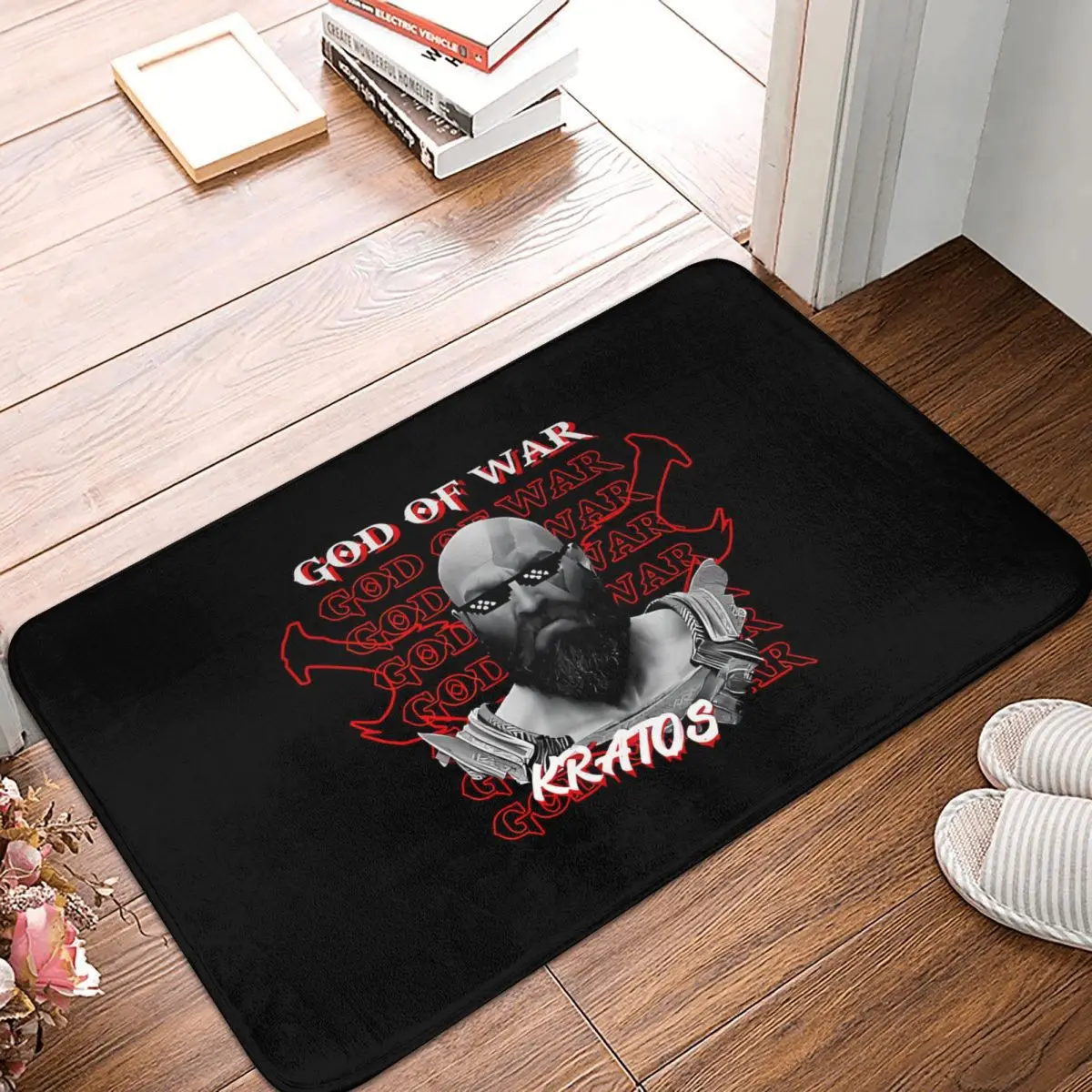 God Of War Ragnarok Game Bath Non-Slip Carpet KRATOS GOD OF WAR - Streetwear Style Bedroom Mat Entrance Doormat Home Decor Rug