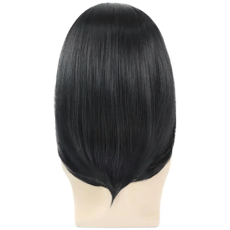 Peluca Hitman negra para hombre cola de caballo sintética | Asesino Keanu - Vincent Vega Cosplay |   Disfraz de fiesta de Halloween de los años 90