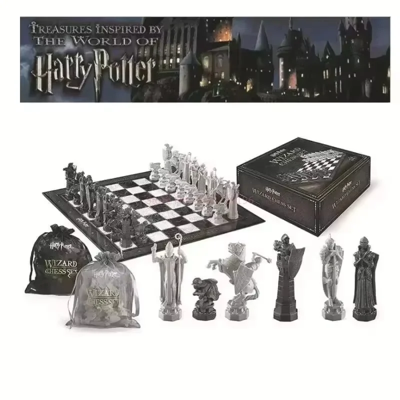 Ajedrez de magos de Harry Potter, figura de anime, juego de mesa, figura de acción, adorno de escritorio, regalos personalizados para niños, juguetes infantiles