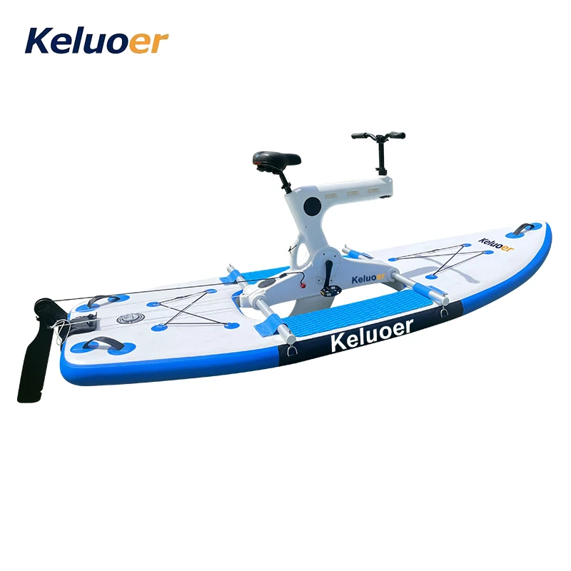 2024 New collection pontoons inflatable water bike single water recreation pedal bike