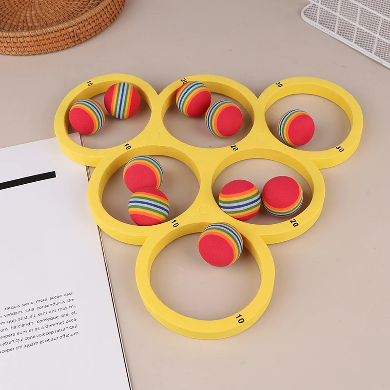 Table flottante avec 10 balles, jouet flottant, jeu de lancer d'anneaux, Sports aquatiques, jeu de piscine flottant, cercle de lancer EVA, 1 pièce