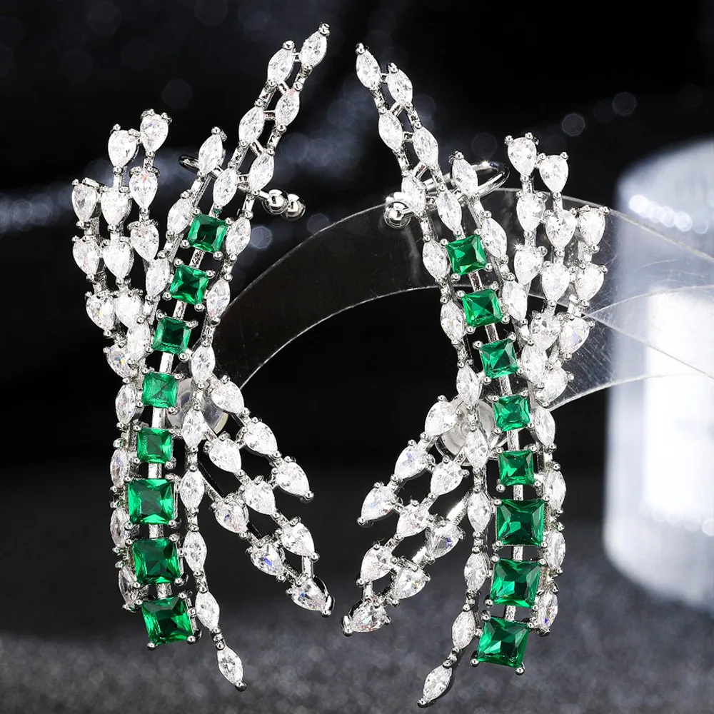 

Missvikki Rhinestone Drop Dangle Earrings Party Accessories Fashion Shiny Large Size Crystal Statement Earrings Wedding Jewelry