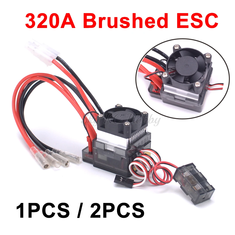 1PCS / 2PCS 7.2V-12V 320A High Voltage ESC Brushed Speed Controller RC Car Truck Buggy Boat Toy Parts