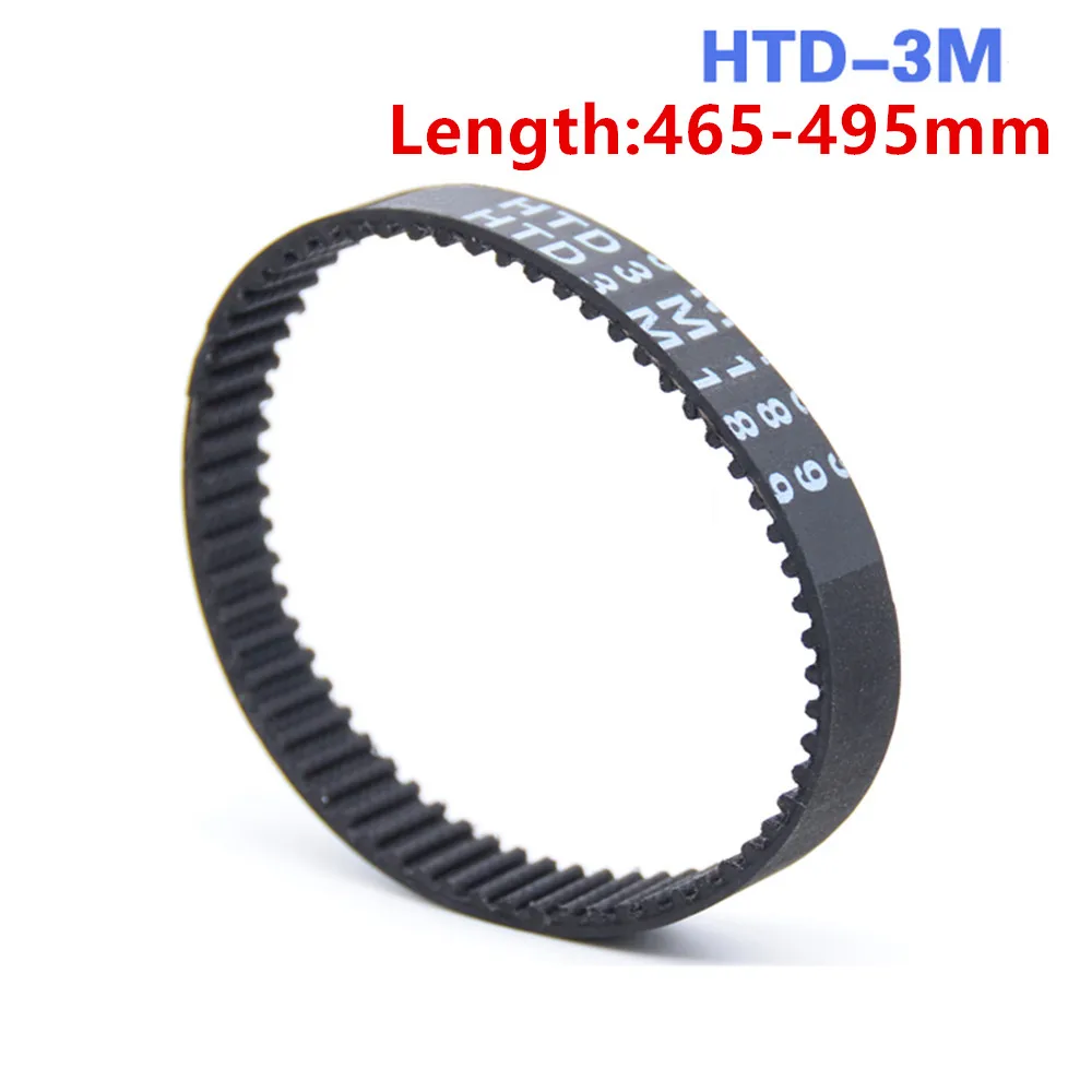 

Timing Belt Width 10 15mm HTD3M Synchronous Belt HTD-3M Rubber Closed Loop Length 465 468 471 474 477 480 483 486 489 492 495mm