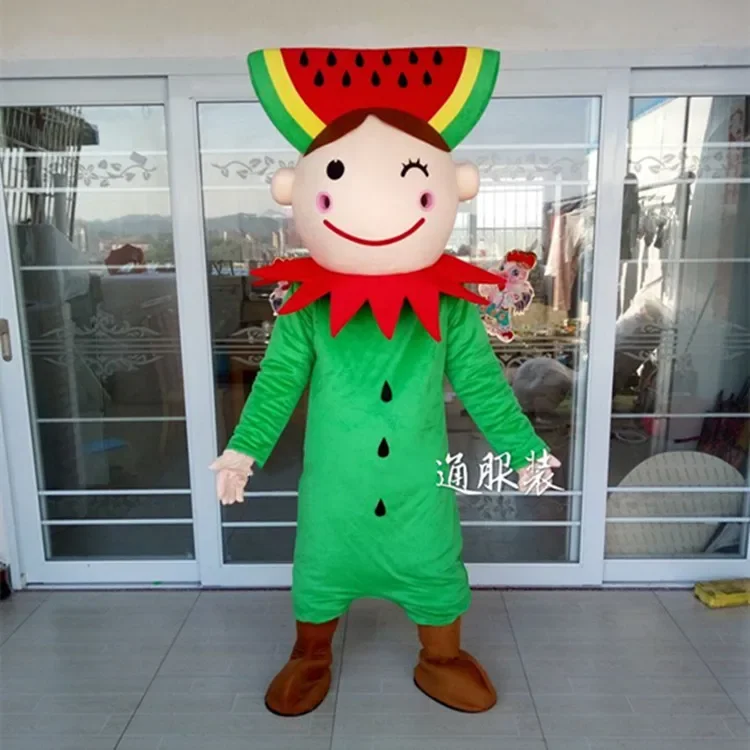 Christmas High Quality EVA Material Sweet Melon Mascot Costume Fruit Cartoon Watermelon Apparel Halloween Birthday Party Cospla