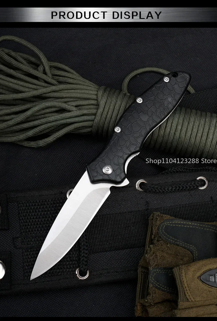 CR 8cr13mov شفرة ABS سكين صغير قابل للطي ، الفولاذ المقاوم للصدأ المحمولة عالية الجودة في الهواء الطلق EDC بقاء التخييم سكين جيب #1