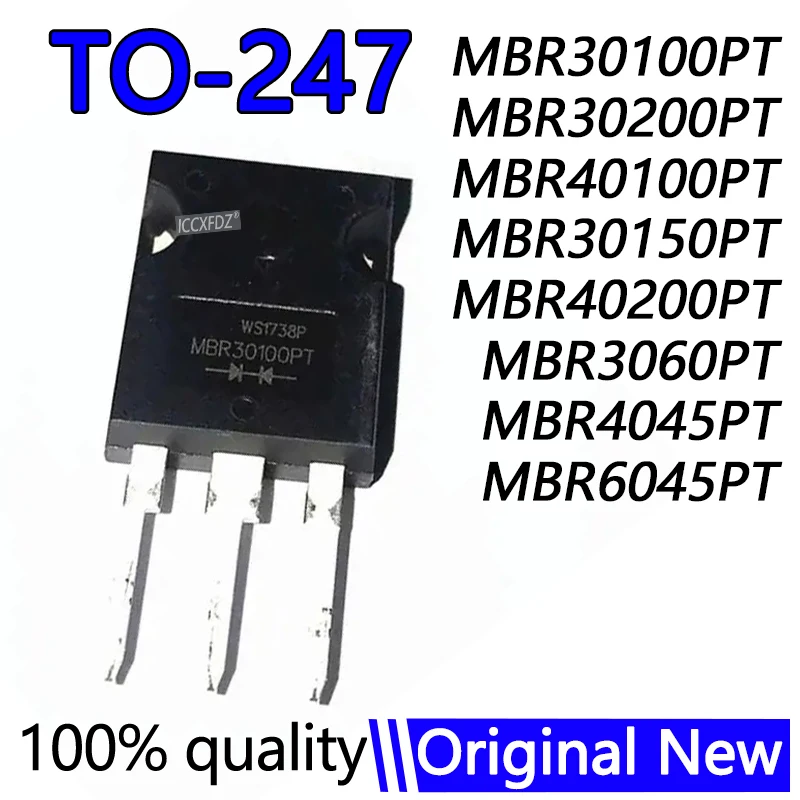 (10piece) MBR30100PT TO-247 MBR30100 30A 100V MBR30200PT MBR30200 MBR40100PT MBR30150PT MBR40200PT MBR3060PT MBR4045PT MBR6045PT