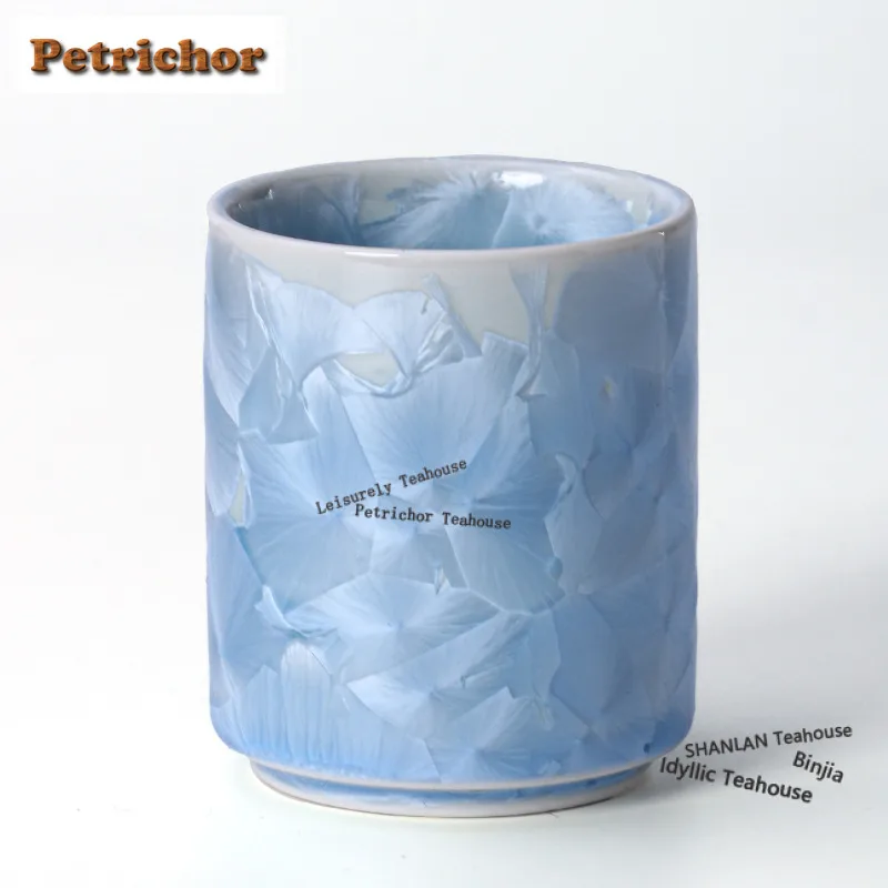 90ml Kiln Fambe Crystal Glaze Teacup Japanese Tea Bowl Jug Tea-tasting Personal Cup Chazhan Master Cups Tea Ceremony Ornaments