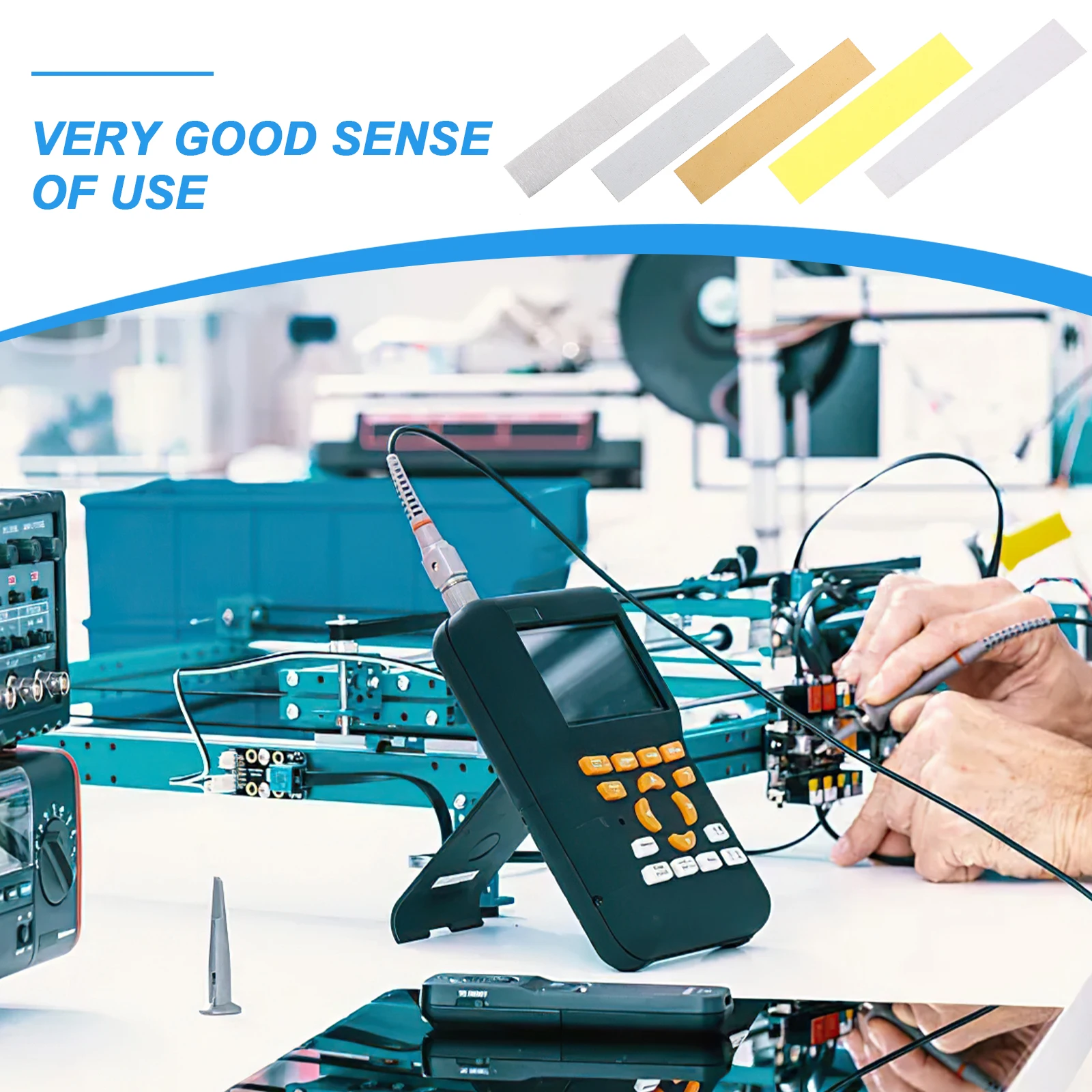 10 Pcs Conductive Material Copper Electrode Strips for Experiment Small Electrode Testing Practical Use Lightweight Portable