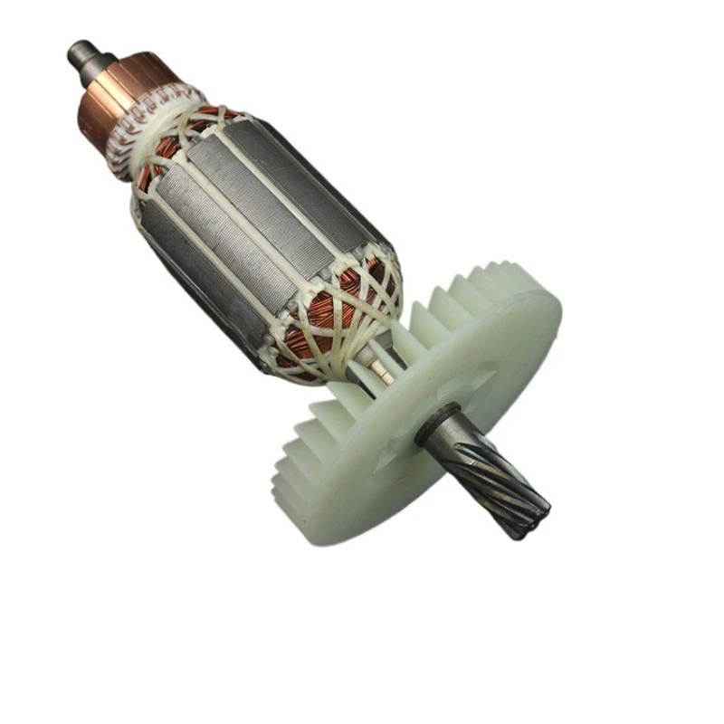 7 Teeth Pure Copper Armature Rotor for 8850 Demolition Hammer,172mm Electric Breaker Motor Armature with Bearings&Carbon Brushes