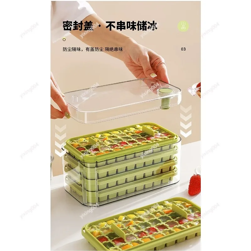 

DIY Ice Cube Maker Food-grade Silicone Ice Tray with Lid for Home