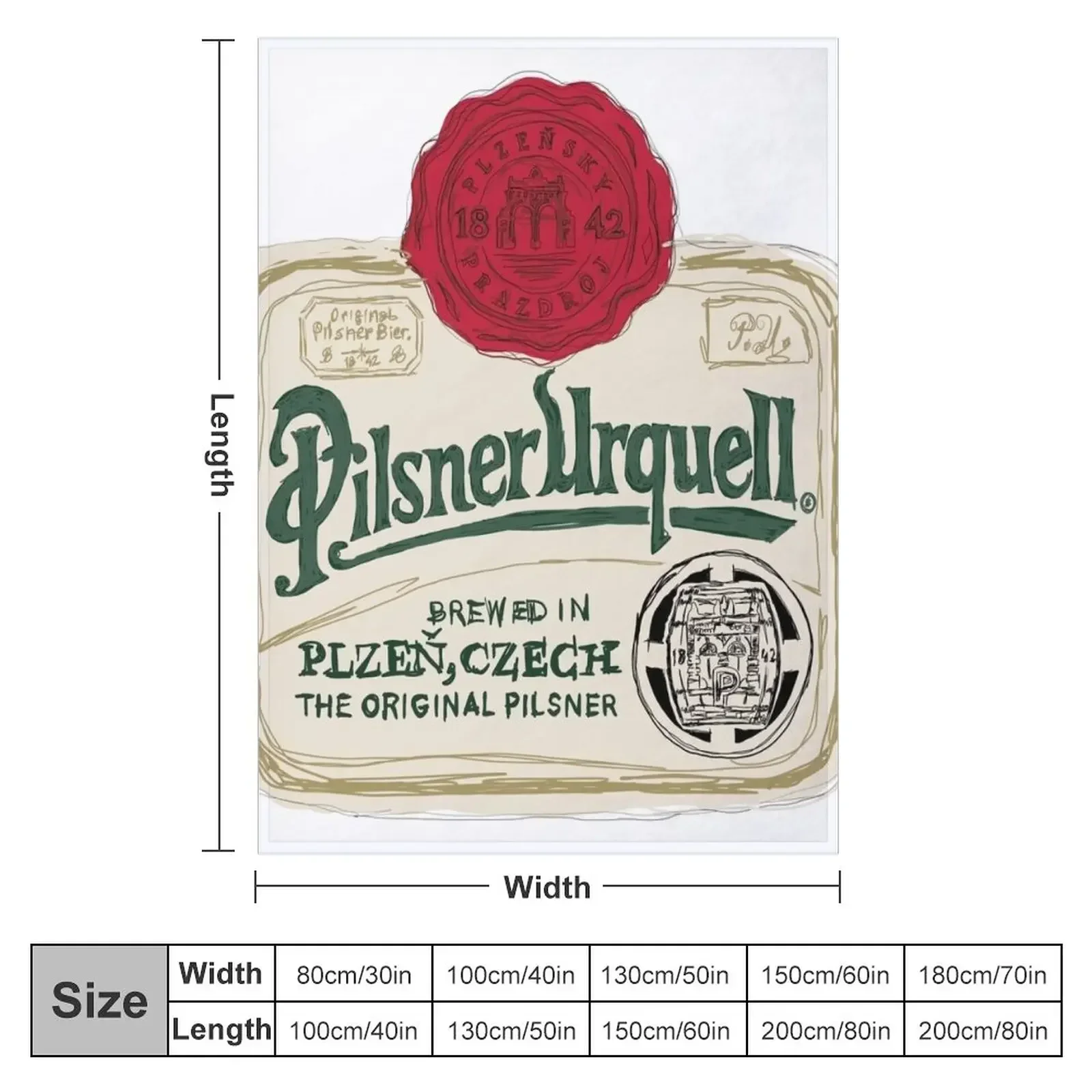 Pilsner Urquell POP Throw Blanket Personalized Gift warm for winter Blankets