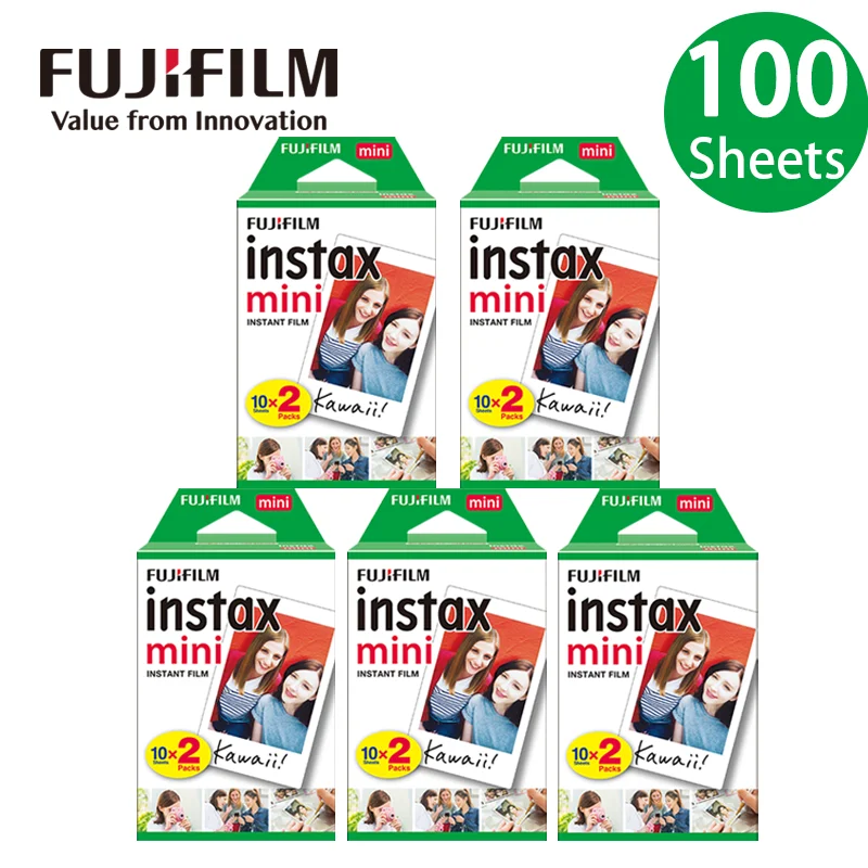 

Brand New Fuji Film Photo Paper 10/20/40/50/60/80/100 Sheets Mini White Edge Color Photo Paper for FUJI Instant Camera