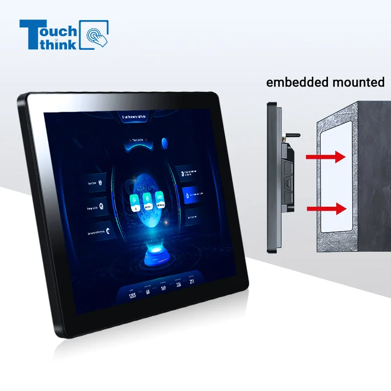 

ZXY 7-27 дюймов полностью закрытая алюминиевая сенсорная панель управления ПК промышленная автоматизация настенный встроенный IP65 2 ГБ/4 ГБ/8 ГБ