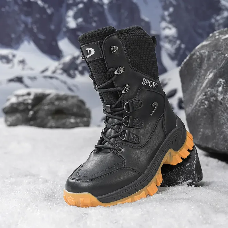 

Зимние женские зимние ботинки, непромокаемые ботильоны с высоким берцем, женские толстые теплые зимние походные ботинки, уличная хлопковая обувь, кроссовки