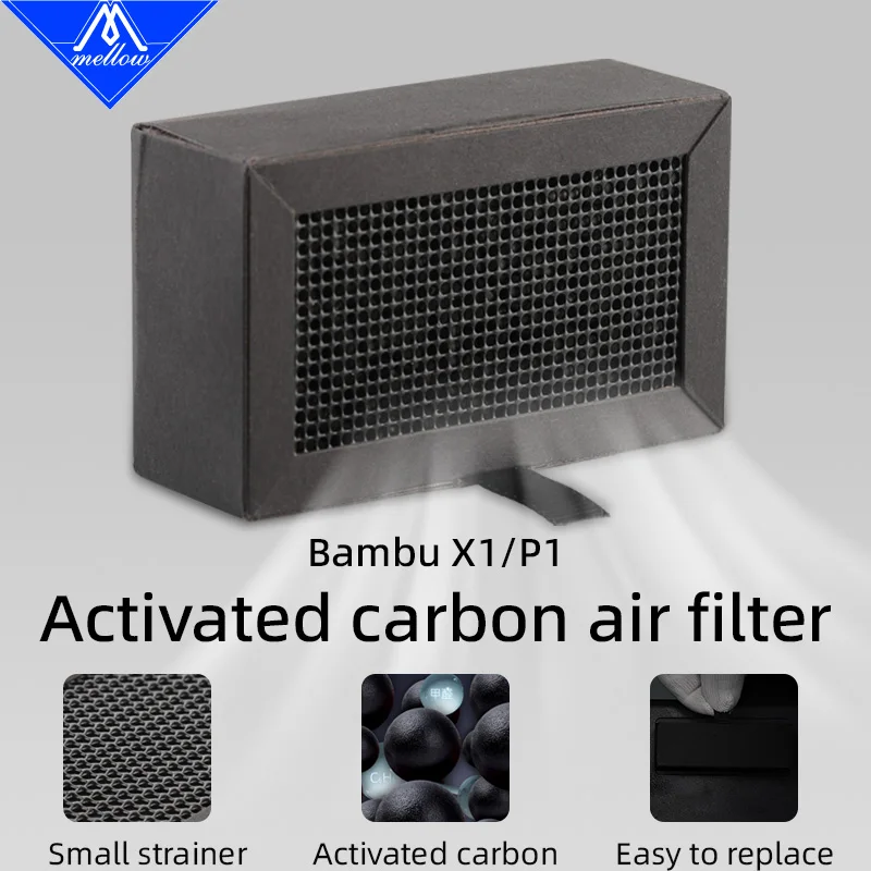 Mellow Premium Activated Carbon Air Filter For Bambu Lab X1C / P1P / P1S Series | Universal Purifier Filter For 3D Printer Parts