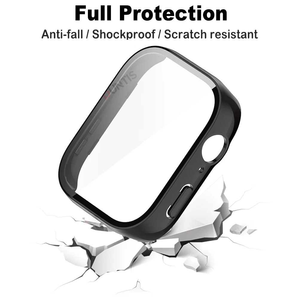 Funda + Fundas protectoras de pantalla de vidrio para Huawei Watch Fit 3, cubierta de parachoques antiarañazos para accesorios Huawei Fit 3