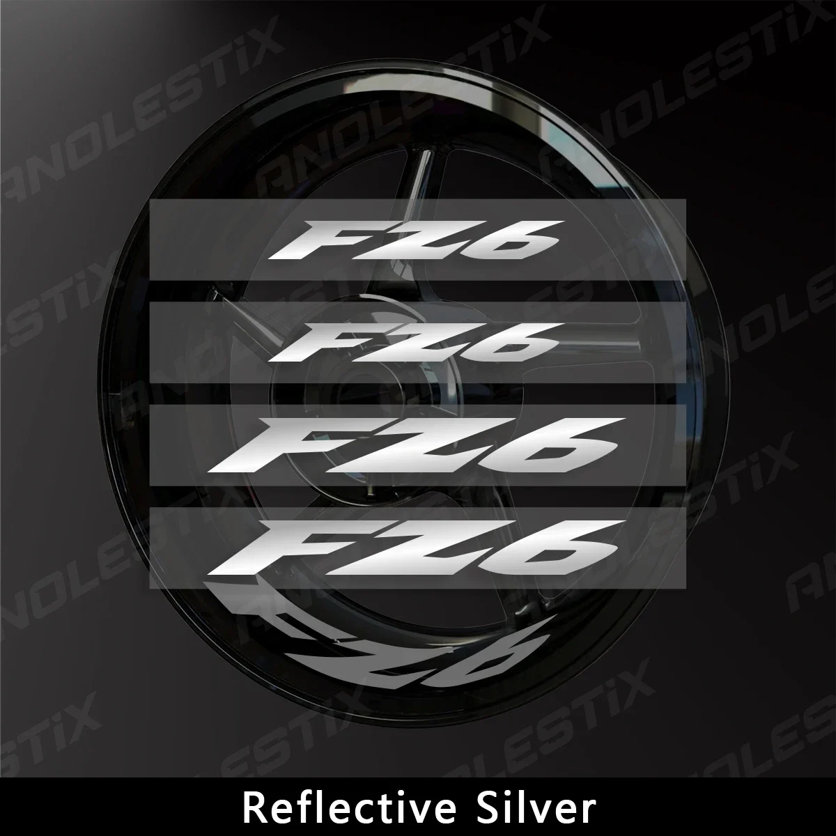 AnoleStix Riflettente Ruota Del Motociclo Adesivo Mozzo Decal Rim Stripe Nastro Per YAMAHA FZ6 600 2019 2020 2021 2022 2023