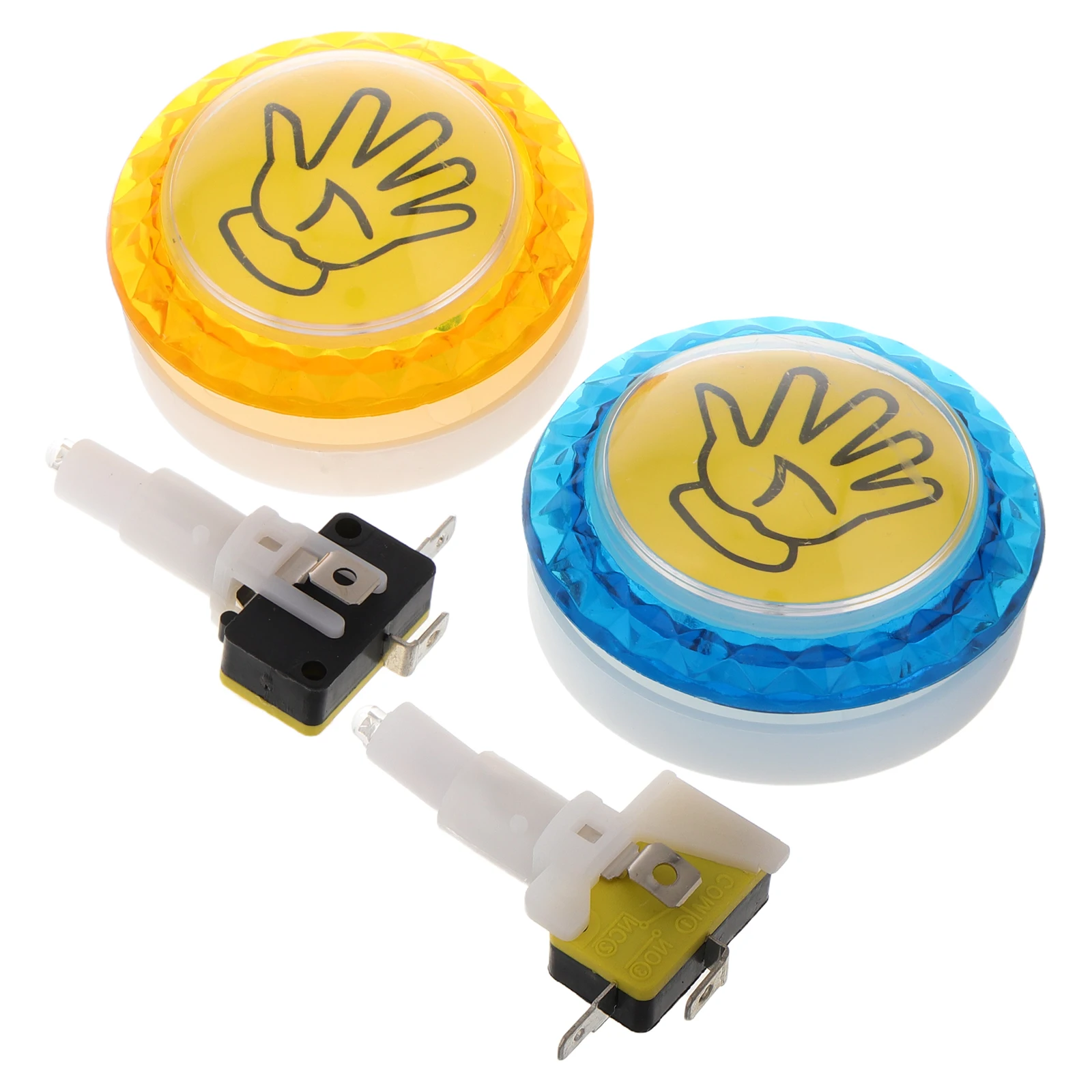 

Game Console Accessories LED Illuminated Push Buttons Buzzers for Classroom Plastic Game Machine Handle Controller Thumb Grips