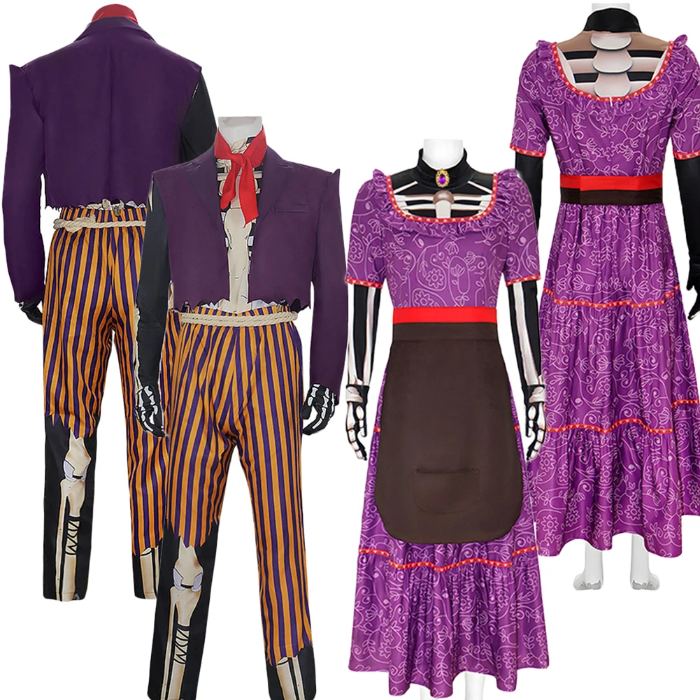 

Костюм Гектора, фиолетовое платье Имелды, униформа для косплея, одежда, наряды, мужские костюмы, женская одежда, маскировка, Хэллоуин, карнавал, вечеринка